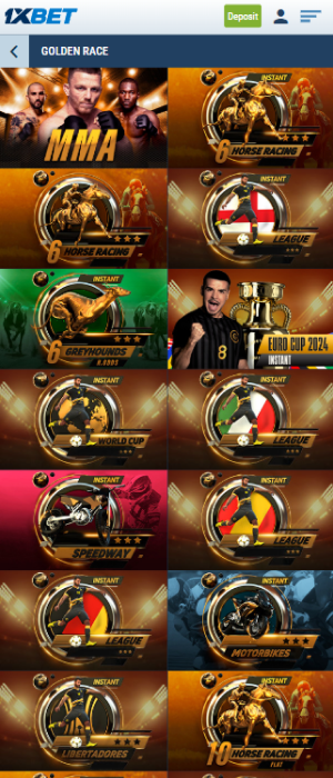 Users from Tanzania can play real money virtual sports through the 1xBet app