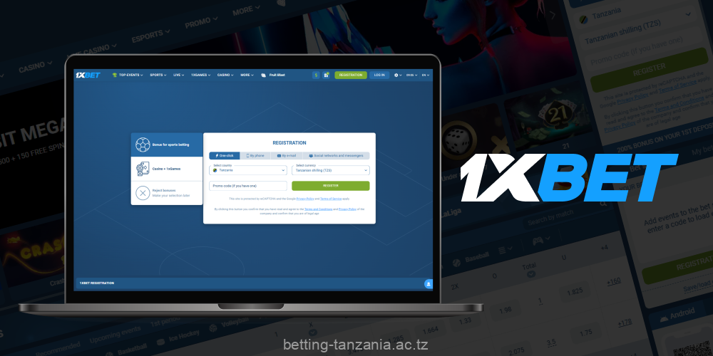 Players from Tanzania can join 1xBet in a variety of ways - quickly and easily