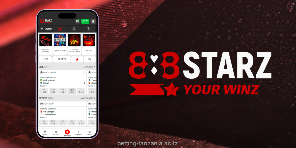 888STARZ app review for players from Tanzania