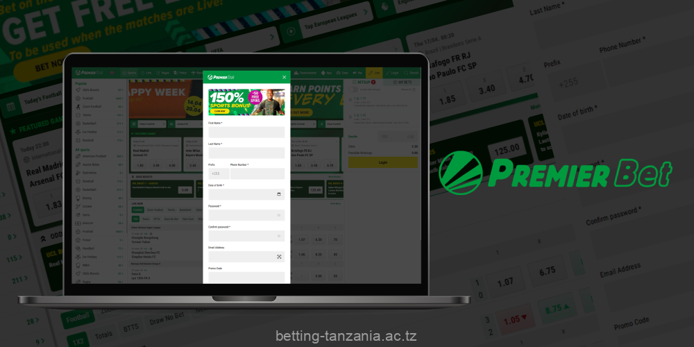 Premier Bet welcomes Tanzanian players with a quick registration process